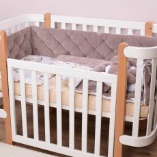 Дитячий постільний комплект Baby Veres Velour Mocco leaves (5 одиниць), бавовна-велюр